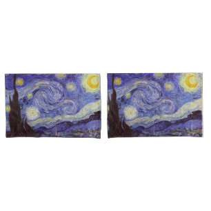 Vincent Van Gogh Starry Night Vintage Fine Art Pillowcase