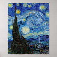 Vincent Van Gogh Starry Night Vintage Fine Art