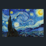 Vincent Van Gogh Starry Night Vintage Fine Art Poster<br><div class="desc">Vincent Van Gogh Starry Night Vintage Fine Art Poster</div>