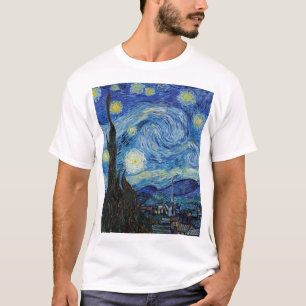 Vincent Van Gogh Starry Night Vintage Fine Art T-Shirt