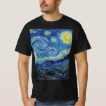 Vincent Van Gogh Starry Night Vintage Fine Art T-Shirt<br><div class="desc">Vincent Van Gogh Starry Night Vintage Fine Art T-Shirt</div>