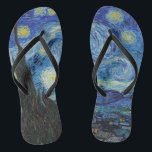 Vincent Van Gogh Starry Night Vintage Fine Art Thongs<br><div class="desc">Vincent Van Gogh Starry Night Vintage Fine Art</div>