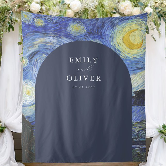 Vincent Van Gogh Starry Night Wedding Backdrop Tapestry (Creator Uploaded)