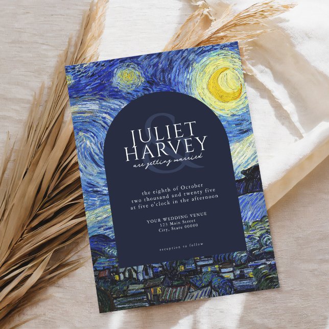 Vincent Van Gogh Starry Night Wedding Invitation (Creator Uploaded)
