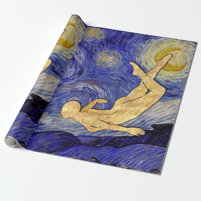 Vincent Van Gogh Starry Night Wrapping Paper (Unrolled)