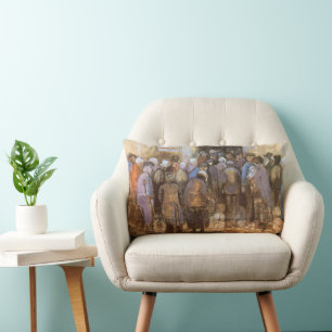 Vincent van Gogh State Lottery Office (Poor Money) Lumbar Cushion
