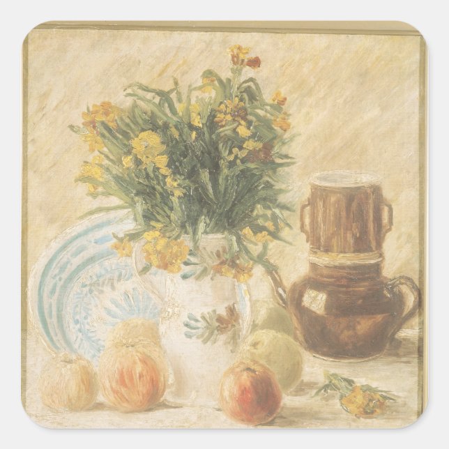 Vincent van Gogh | Still Life, 1887 Square Sticker (Front)