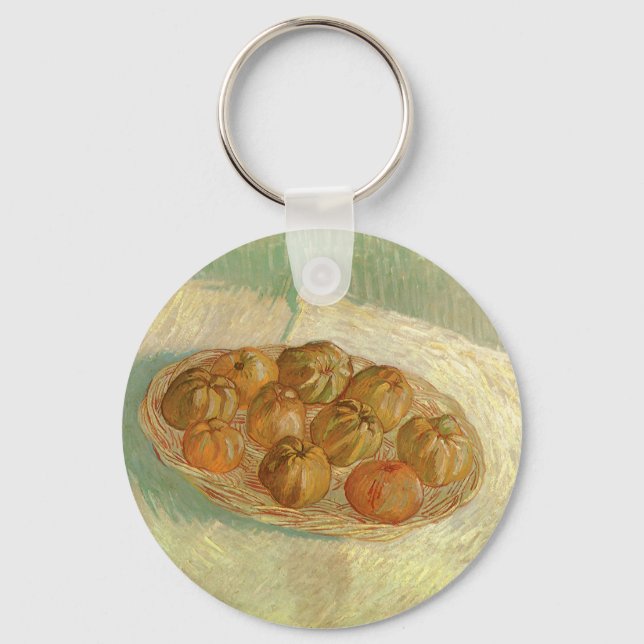 Vincent van Gogh - Still Life Basket of Apples Key Ring (Front)
