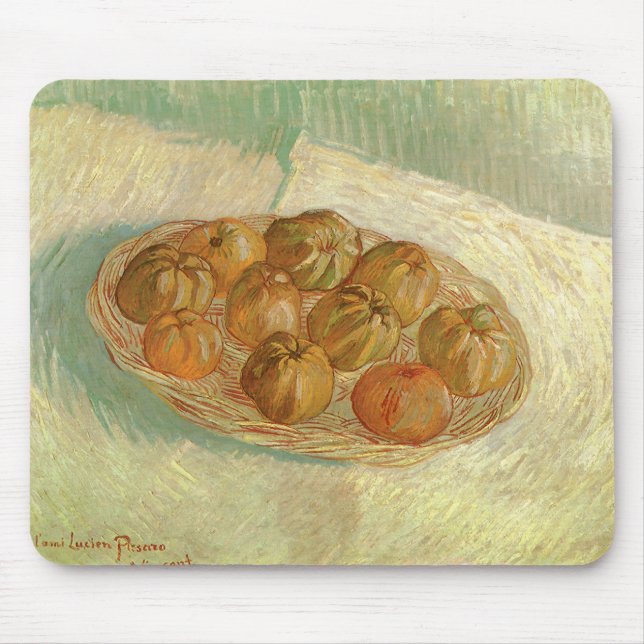 Vincent van Gogh - Still Life Basket of Apples Mouse Pad (Front)