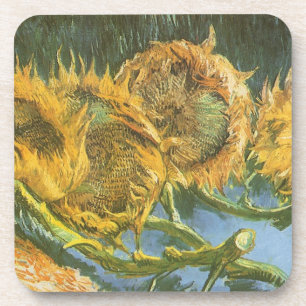 Vincent van Gogh - Still Life: Four Cut Sunflowers Coaster