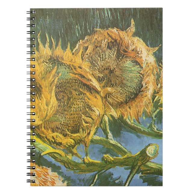 Vincent van Gogh - Still Life: Four Cut Sunflowers Notebook (Front)