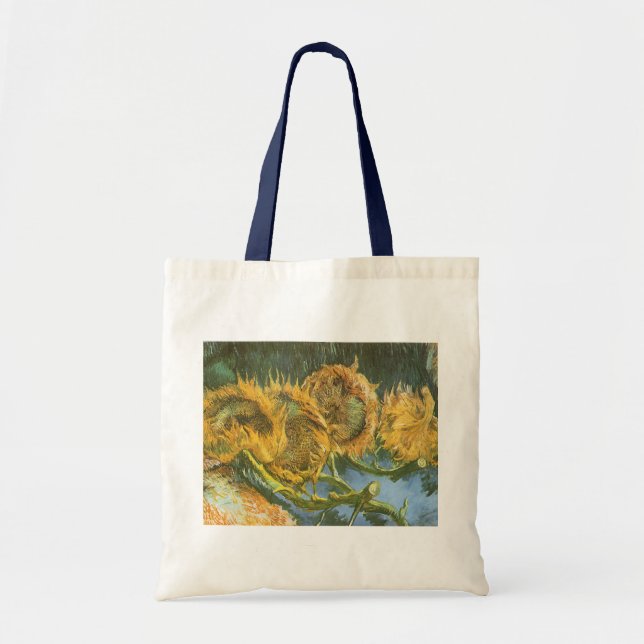 Vincent van Gogh - Still Life: Four Cut Sunflowers Tote Bag (Front)