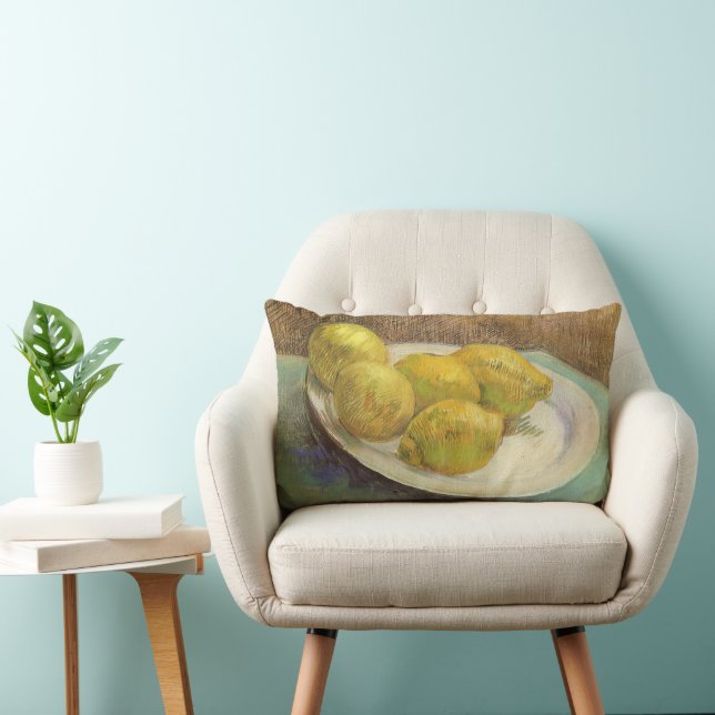 Vincent van Gogh - Still Life Lemons on a Plate Lumbar Cushion (Chair)