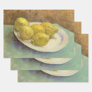 Vincent van Gogh - Still Life Lemons on a Plate Wrapping Paper Sheet