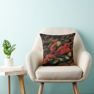 Vincent van Gogh - Still Life Mussels and Shrimp Cushion