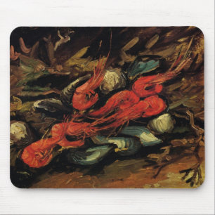 Vincent van Gogh - Still Life Mussels and Shrimp Mouse Pad