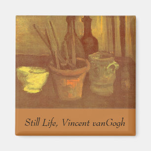 Vincent van Gogh - Still Life Paintbrushes in Pot Magnet