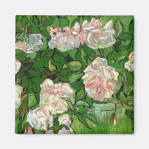 Vincent Van Gogh - Still Life Pink Roses Fine Art Magnet