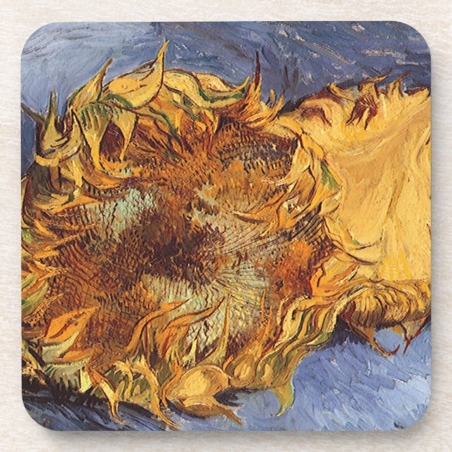 Vincent van Gogh - Still Life: Two Cut Sunflowers Coaster (Front)