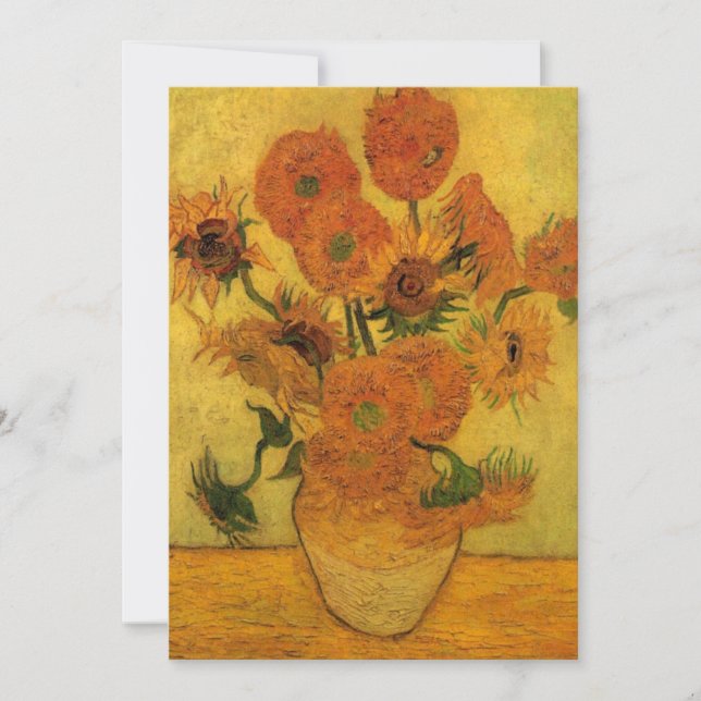 Vincent van Gogh Still Life Vase w 15 Sunflowers (Front)