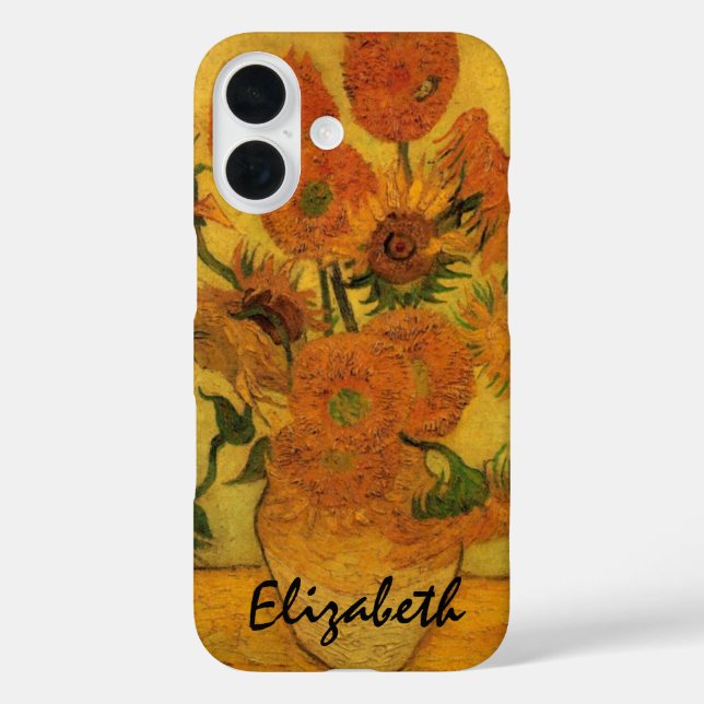 Vincent van Gogh Still Life Vase w 15 Sunflowers Case-Mate iPhone Case (Back)