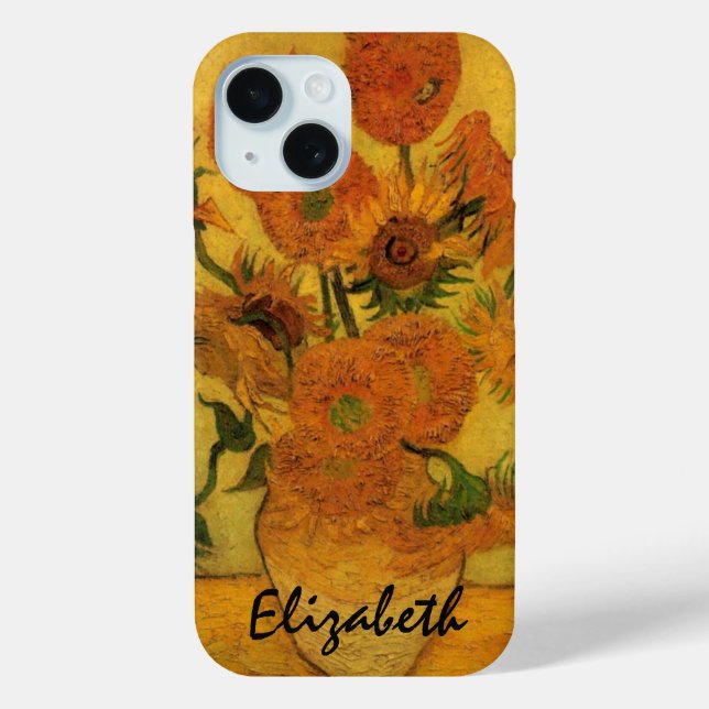Vincent van Gogh Still Life Vase w 15 Sunflowers Case-Mate iPhone Case (Back)