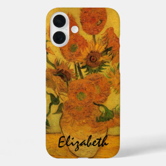 Vincent van Gogh Still Life Vase w 15 Sunflowers iPhone 16 Plus Case