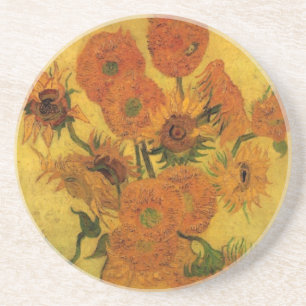 Vincent van Gogh Still Life Vase w 15 Sunflowers Coaster
