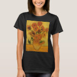 Vincent van Gogh Still Life Vase w 15 Sunflowers T-Shirt<br><div class="desc">Still Life: Vase with Fifteen Sunflowers by Vincent van Gogh is a vintage fine art post impressionism nature still life floral painting. A part of series of nature paintings with a bouquet of yellow and orange sunflower flowers from a summer garden. About the artist: Vincent Willem van Gogh (1853 -1890)...</div>
