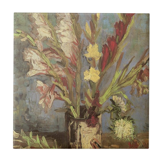 Vincent van Gogh - Still Life Vase with Gladioli Tile (Front)