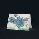 Vincent van Gogh - Still Life: Vase with Irises Card<br><div class="desc">Still Life: Vase with Irises by Vincent van Gogh is a vintage fine art post impressionism still life floral nature painting. A bouquet of lavender bearded iris flowers from a spring garden. The vase is shaped like a pitcher and full of love and romance purple blooms. About the artist: Vincent...</div>