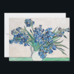 Vincent van Gogh - Still Life: Vase with Irises Invitation<br><div class="desc">Still Life: Vase with Irises by Vincent van Gogh is a vintage fine art post impressionism still life floral nature painting. A bouquet of lavender bearded iris flowers from a spring garden. The vase is shaped like a pitcher and full of love and romance purple blooms. About the artist: Vincent...</div>