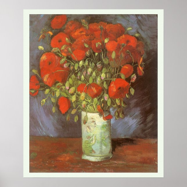 Vincent van Gogh Still Life Vase with Red Poppies Poster (Front)