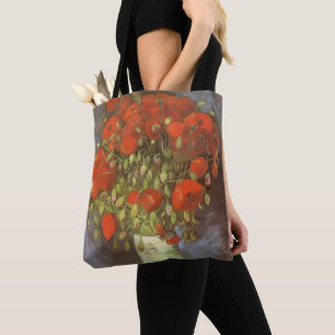 Vincent van Gogh Still Life Vase with Red Poppies Tote Bag