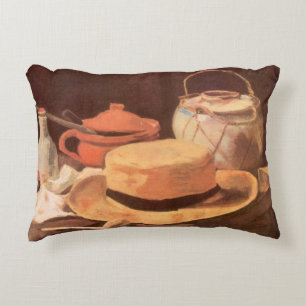 Vincent van Gogh - Still Life w Yellow Straw Hat Decorative Cushion