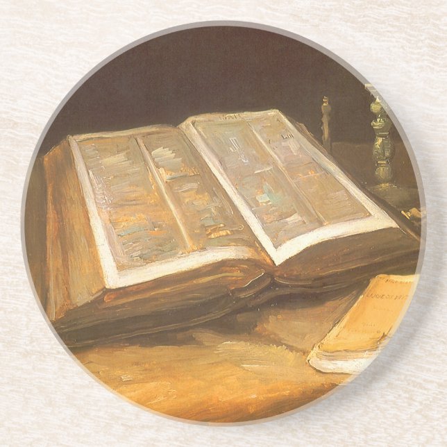 Vincent van Gogh - Still Life with Bible Coaster (Front)