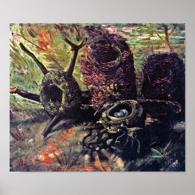 Vincent Van Gogh - Still Life With Birds Nests Poster (Front)
