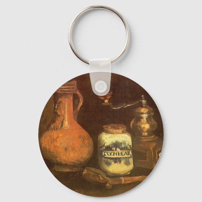 Vincent van Gogh - Still Life with Coffee Mill Key Ring (Front)