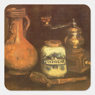 Vincent van Gogh - Still Life with Coffee Mill Square Sticker