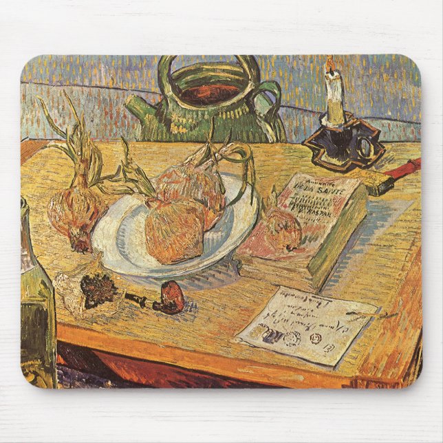 Vincent van Gogh - Still Life with Drawing Board Mouse Pad (Front)