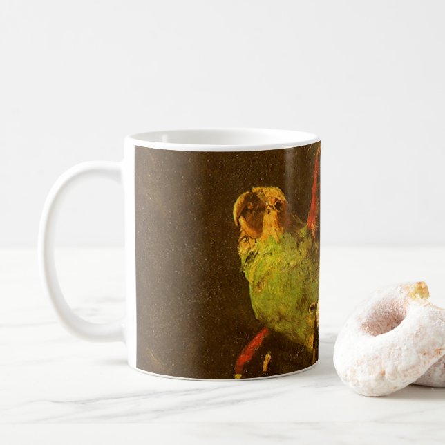 Vincent van Gogh - Still Life with Green Parrot Coffee Mug (With Donut)