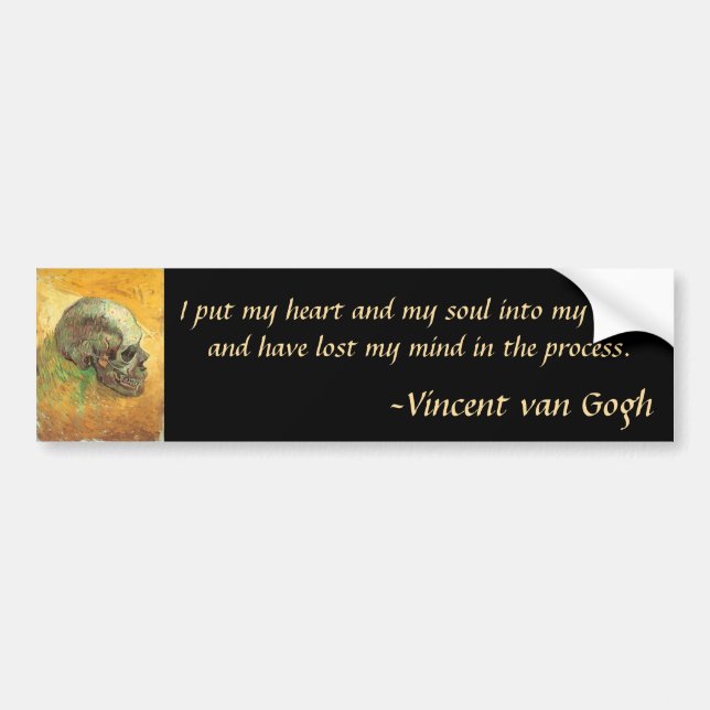 Vincent van Gogh - Still Life with Skull Bumper Sticker (Front)