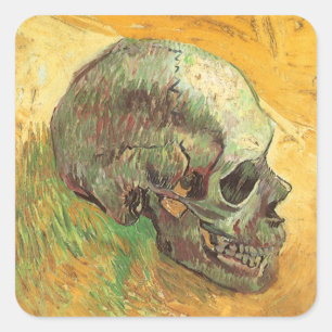 Vincent van Gogh - Still Life with Skull Square Sticker