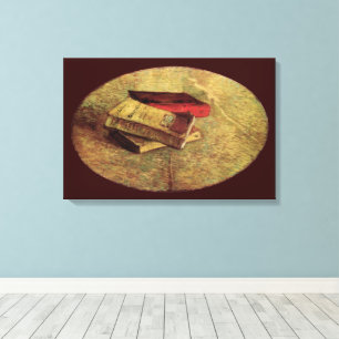 Vincent van Gogh - Still Life with Three Books Canvas Print