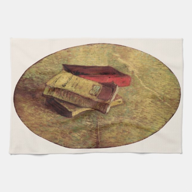 Vincent van Gogh - Still Life with Three Books Tea Towel (Horizontal)
