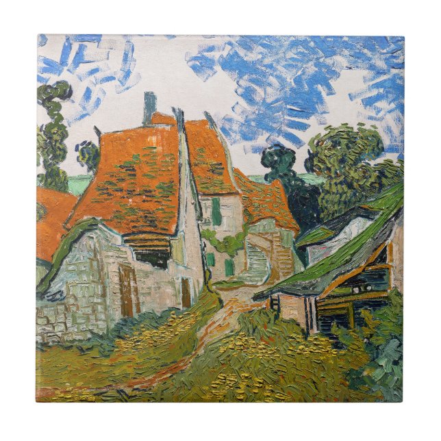 Vincent van Gogh - Street in Auvers-sur-Oise Ceramic Tile (Front)