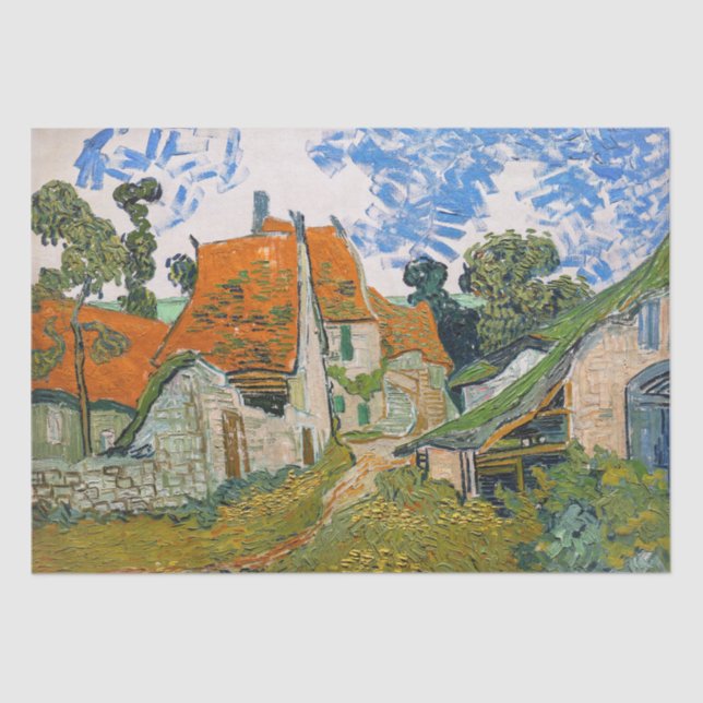 Vincent van Gogh - Street in Auvers-sur-Oise Tissue Paper (Front)
