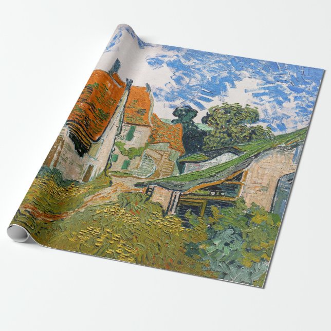 Vincent van Gogh - Street in Auvers-sur-Oise Wrapping Paper (Unrolled)