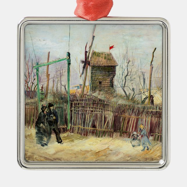 Vincent van Gogh - Street Scene in Montmartre Metal Ornament (Front)