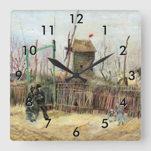 Vincent van Gogh - Street Scene in Montmartre Square Wall Clock